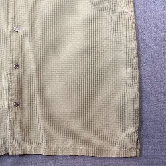 Columbia Mens Green Plaid Short-Sleeve Button-Up Shirt L Lightweight Modal Blend - Picture 7 of 13